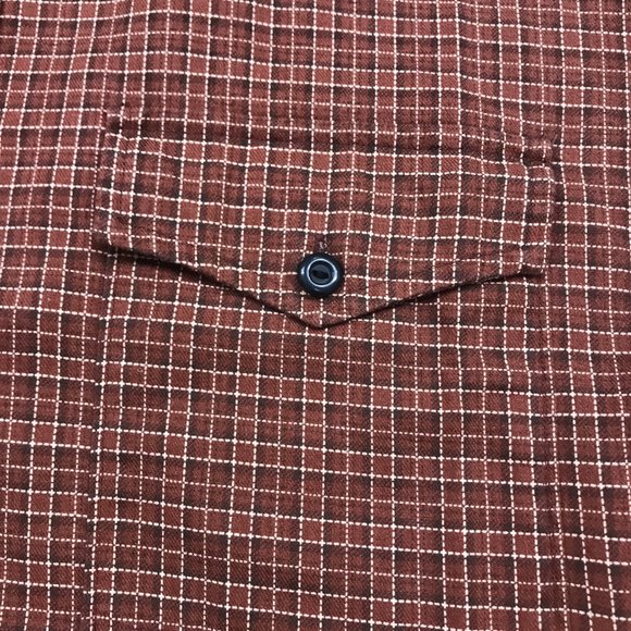 Ralph Lauren Double RL RRL Brown Checkered Casual Button Down Shirt - Picture 4 of 6